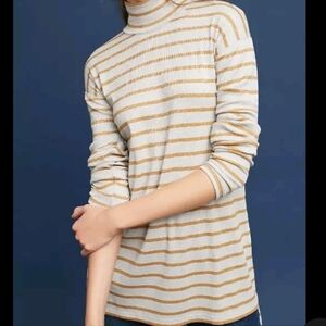 Anthropology Vanessa Virginia long sleeve Shining Turtleneck Tunic top XL